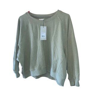 Poetry Womens Size 10 Pale Sage Raglan Sleeve Tapered Deep Hem Sweatshirt New